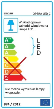 STRUHM Большой потолочный светильник для ванной комнаты OPERA 48Вт 50см