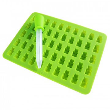 СИЛИКОНОВАЯ ФОРМА ДЛЯ ЖЕЛЕЕВЫХ МИШЕК, МИШЕК, С ПИПЕТКОЙ