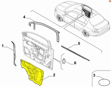 Osłona folia drzwi przednie prawe Fiat Tipo