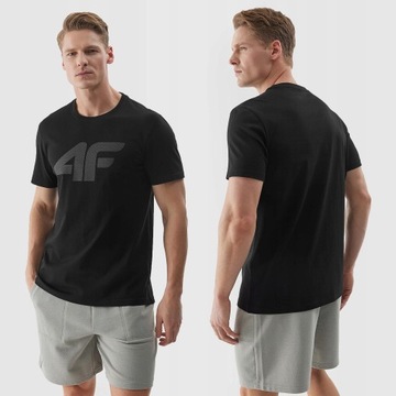 T-SHIRT 4F KOSZULKA MĘSKA BAWEŁNIANA SPORTOWA SS24