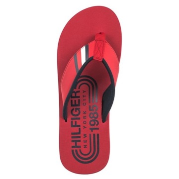 Buty Japonki Tommy Hilfiger Padded Beach Sandal Primary Red Czerwone