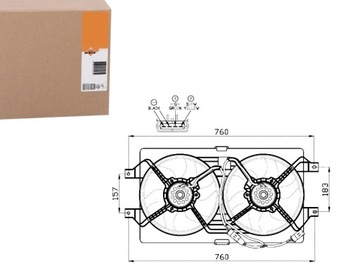 NRF VENTILÁTOR CHLADIČŮ CHRYSLER 300M 98-