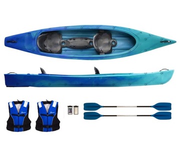 Комплект каяка RAFA + прочное весло, жилет