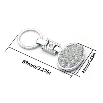 Серебряный брелок с кристаллами Toyota Avensis Verso авто