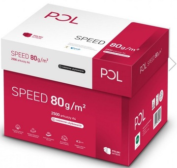 Papier biurowy PolSpeed format A4 500 arkuszy