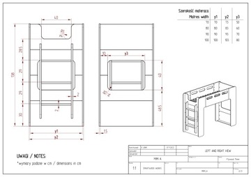 Детская двухъярусная кровать-мезонин МИМИ А 80х200 - БЕЛЫЙ - NATURAL ECO
