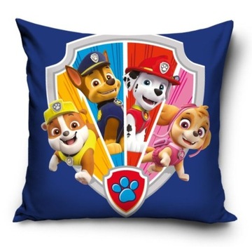 Poszewka psi patrol 40x40 paw dla dzieci dekoracja poduszki granatowa