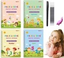 ВОЛШЕБНЫЕ КНИГИ - УЧИМСЯ ПИСАТЬ ЧЕРЕЗ ИГРУ КАЛЛИГРАФНЫЕ БУКВЫ 4 шт.