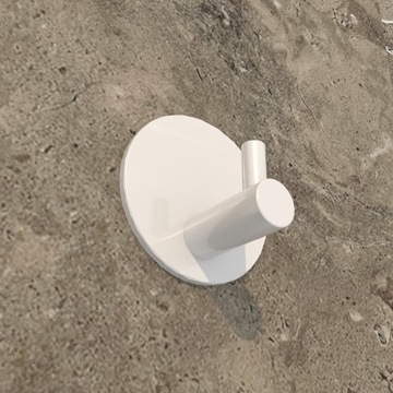 Вешалка для ванной, самоклеящийся крючок, белая.