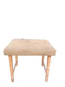 Taboret tapicerowany retro wys 43 cm renowacja