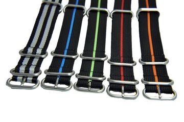 Pasek do zegarka w stylu NATO nylon gruby 24 mm