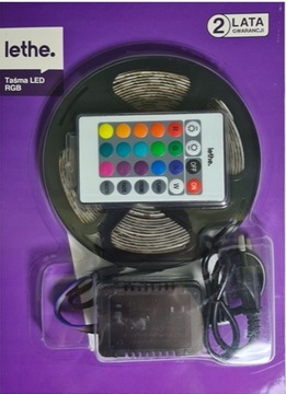 TAŚMA LED RGB LETHE 5M 0W-4202 5W OŚWIETLENIE KOLO