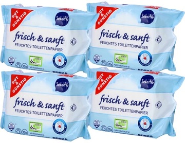 Gut Gunstig Nawilżany papier toaletowy Sensitive 70szt x4