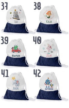 Мешок для кошелька для детского рюкзака для ребенка с петлей для обуви + имя