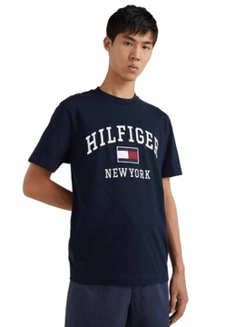 TOMMY HILFIGER KOSZULKA MĘSKA T-SHIRT GRANATOWA L