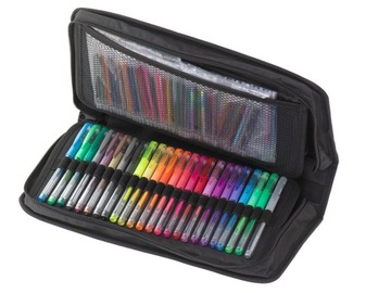 DŁUGOPISY ŻELOWE KOLOROWE W ETUI 120SZT + 120 WKŁADÓW SUPER ZESTAW! DZIECKO