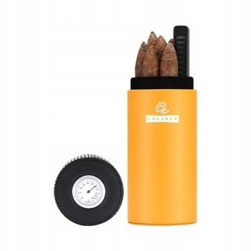 Cigar Tube Multi Piece Portable Leather Cedar Wood