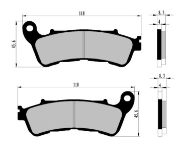 ПЕРЕДНИЕ ТОРМОЗНЫЕ КОЛОДКИ HONDA FES 125 150 S-WING