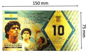 MARADONA ARGENTINA Коллекционный набор позолоченных банкнот ПОДАРОК