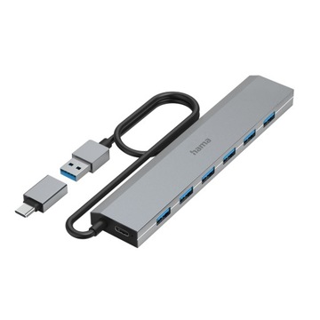 USB 3.2 Gen 1 7xUSB-A 5 Гбит/с + адаптер C + БЛОК ПИТАНИЯ