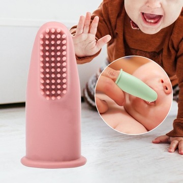 Прозрачная детская зубная щетка.