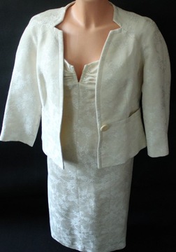 ELEGANCKA SUKIENKA + MARYNARKA ROZMIAR 34/ 36