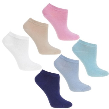 6x Nízke Ponožky Dámske Členkové Ponožky Bavlnené ponožky Farebné MORAJ 35-38