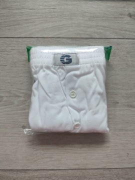 Хлопковые шорты-боксеры на пуговицах POLISH WHITE, размер 3XL, талия до 114 см. 3 упаковки КАЧЕСТВА.