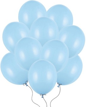 BALONY BŁĘKITNE PASTELOWE MOCNE ŚLUB WESELE KOMUNIA DO GIRLAND 23 CM 100SZT