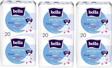 Podpaski higieniczne Bella Perfecta Ultra Blue ze skrzydełkami 20 szt. x 3