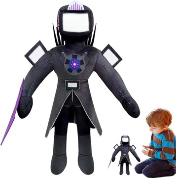 MASKOTKA SKIBIDI TOILET SUPER TITAN TV-MAN KRÓL PLUSZOWA ZABAWKI 25CM