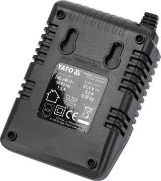 ЗАРЯДНОЕ УСТРОЙСТВО YATO 2.2А ДЛЯ АККУМУЛЯТОРОВ ЭЛЕКТРОИНСТРУМЕНТОВ СИСТЕМЫ 18В