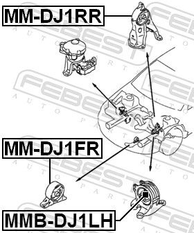 FEBEST MM-DJ1FR LOŽISKO MOTORU