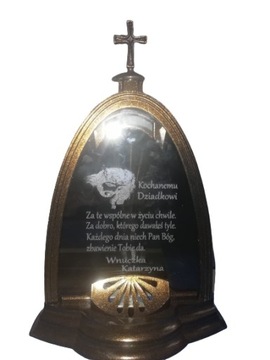 znicz kopuła+wkład z dowolnym grawerem i tekstem
