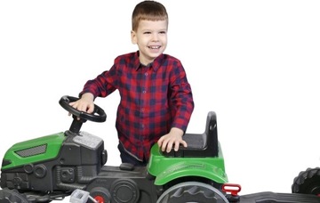 ОГРОМНЫЙ ПЕДАЛЬНЫЙ ТРАКТОР С ПРИЦЕПОМ 143 см PILSAN