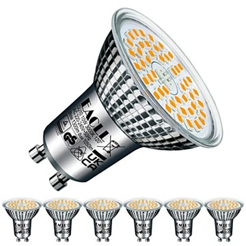 4SZT ŻARÓWKA EACLL LED GU10 5.8W 2000-2700K 370LM