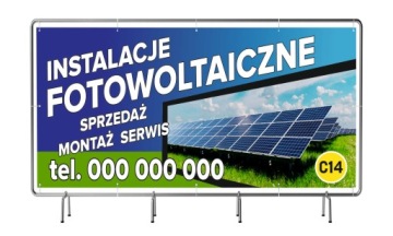 BANER REKLAMOWY,PLANDEKA ,FOTOWOLTAIKA 2x1m