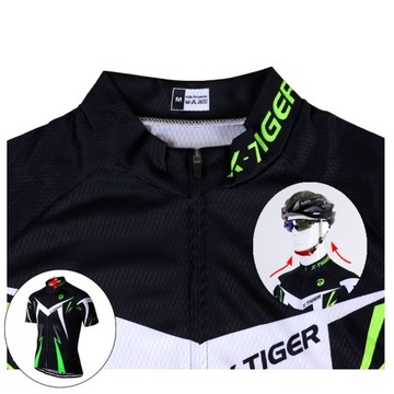 ВЕЛОСИПЕДНЫЙ КОСТЮМ X-TIGER, ГЕЛЕВЫЕ ШОРТЫ, ФУТБОЛКА