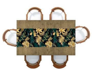 ПРОТЕКТОР 40X180, СТОЙКИЙ К ПЯТЯНИЯМ, УЗОРЫ ЗЕЛЕНЫЕ ЛИСТЬЯ