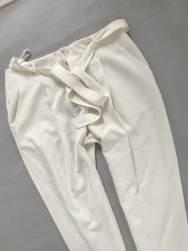 New look Wysoki stan spodnie chinosy wiązane 42 XL