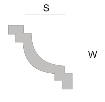 Listwa przysufitowa dekor faseta FAX08 6x6 cm XPS