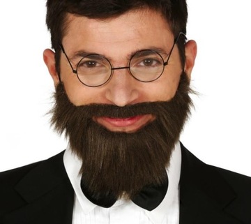 Broda z wąsami elegancka brąz dziadek gentleman Józef