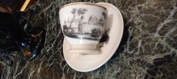 Чашки со сценами в стиле ампир, 19 век, около 1810/30, Франция!!!