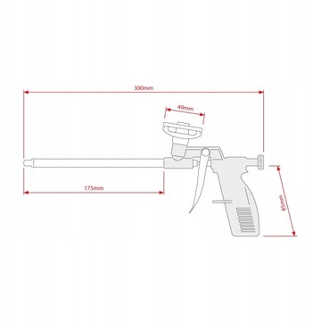 PISTOLET DO PIANKI MONTAŻOWEJ PIANY DYSZA METALOWY KORPUS PISTOLETU