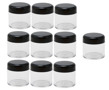 10 szt 40ml pojemnik słoiczek z nakrętką czarne