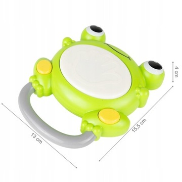 ИНТЕРАКТИВНЫЙ БАРАБАН ЛЯГУШКА ПОГРЕМКА СВЕТ