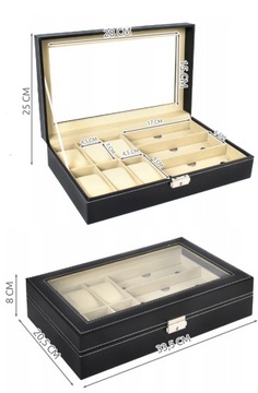 КОРОБКА-КОРОБКА-ОРГАНИЗАТОР ДЛЯ ЮВЕЛИРНЫХ ЧАСОВ, ОЧКОВ