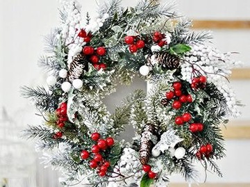 МАТОВЫЙ РОЖДЕСТВЕНСКИЙ ВЕНОК ДЛЯ СТОЛА И ДВЕРНОГО ПЛАТЬЯ