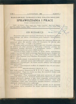 Sprawozdania i prace Warszawskiego Towarzystwa Politechnicznego 1921 - 1925