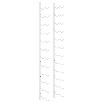 ŚCIENNY UCHWYT NA 24 BUTELKI WINA BIAŁY ŻELAZNY